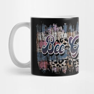 Retro Bee Pattern Gees 80s 90s Birthday Style 70s 80s Mug